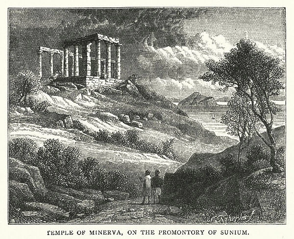 Temple of Minerva, on the Promontory of Sunium (engraving)