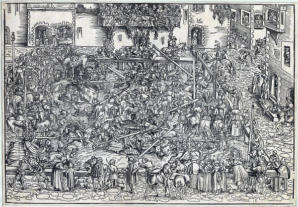 Tournoi - Tournament - Cranach, Lucas, the Elder (1472-1553) - 1509 - Woodcut - 26