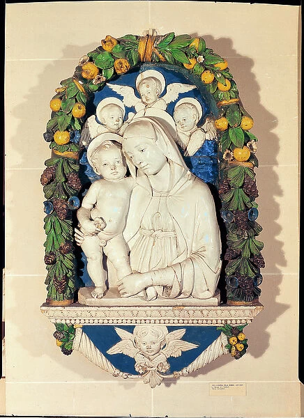 Virgin and Child (polychrome glazed terracotta)