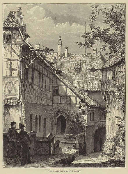 The Wartburg, Castle Court (engraving)