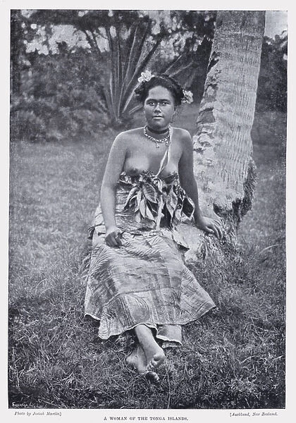 A Woman of the Tonga Islands (b  /  w photo)