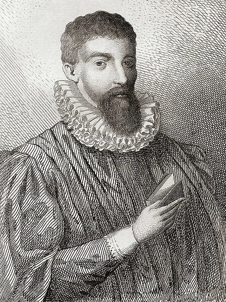 Zachary Boyd, 1585-1653. Scottish religious writer. From Iconographia Scotica or Portraits of Illustrious Persons of Scotland, published 1797