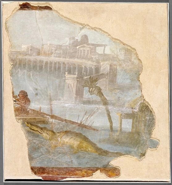 Fresco Fragment with Nilotic Landscape