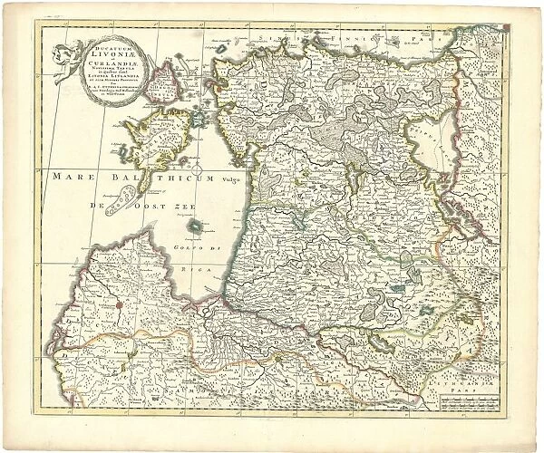 Map Ducatuum Livoniae et Curlandiae novissima tabula