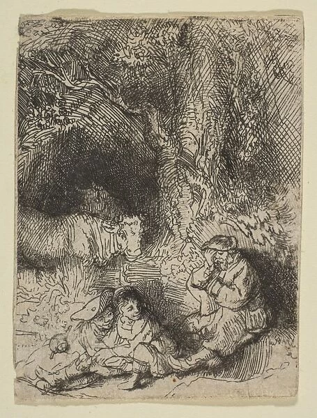 Sleeping Herdsman ca 1644 Etching burin Prints