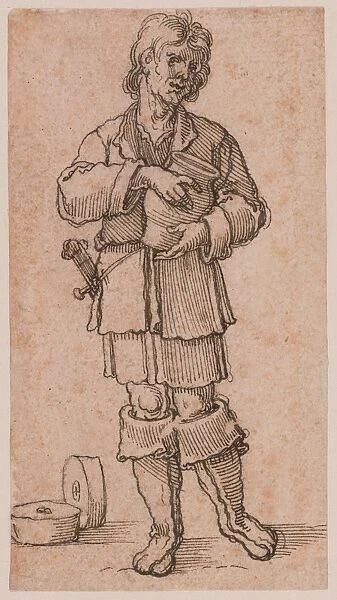A Young Peasant Holding a Jar