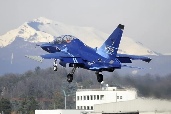 M-346 Master first prototype taking off from Venegono Airport, Italy