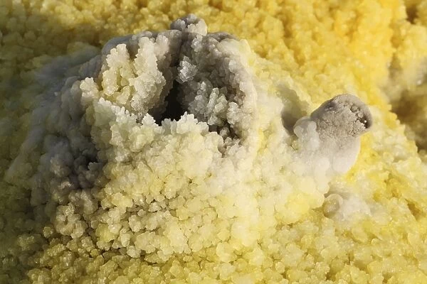 Potassium salt deposits, Dallol geothermal area, Danakil Depression, Ethiopia