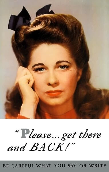 Vintage World War II poster features a war wife looking sad
