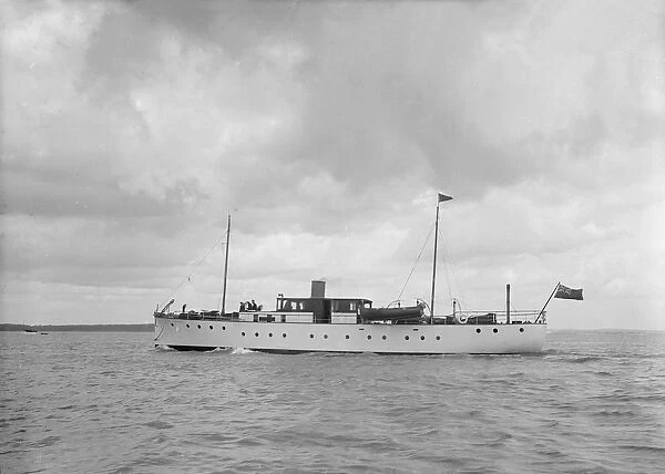 The 85 ton motor yacht Aldic under way, 1936. Creator: Kirk & Sons of Cowes