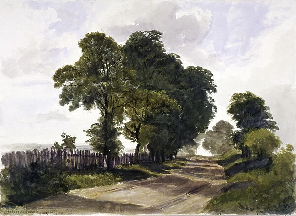 Belsize Lane, Hampstead, London, 1842. Artist: Edmund Marks