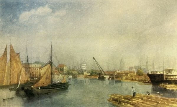 Bristol Harbour, mid 19th century, (1942). Creator: James Baker Pyne