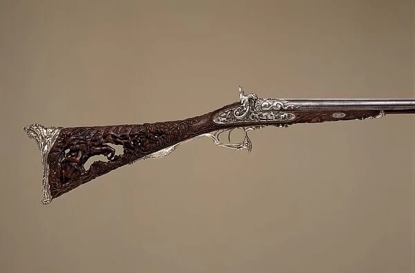 Double-Barreled Percussion Shotgun, French, Paris, dated 1854