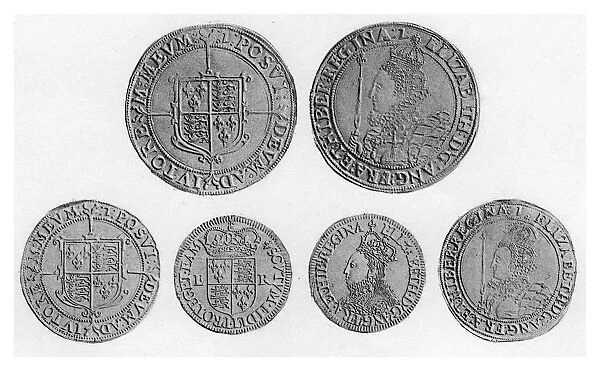 Elizabethan coins, (1896)