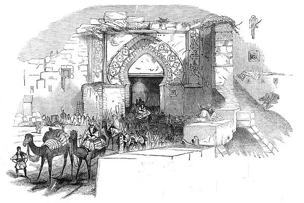Gate of Tangier - flight of the population, 1844. Creator: Unknown