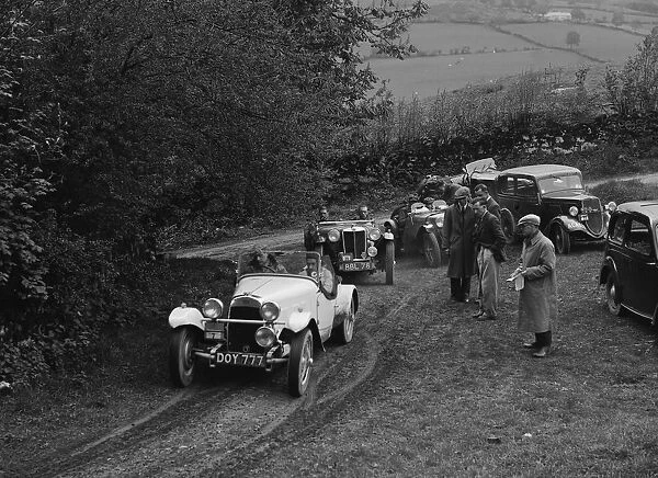 HRG of MH Lawson amd MG TA of Maurice Toulmin at the MG Car Club Abingdon Trial  /  Rally, 1939