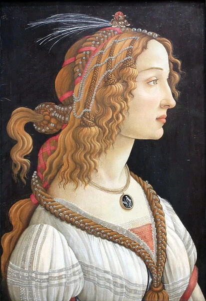 Idealized Portrait of a Lady (Portrait of Simonetta Vespucci), c. 1480. Artist: Botticelli, Sandro (1445-1510)