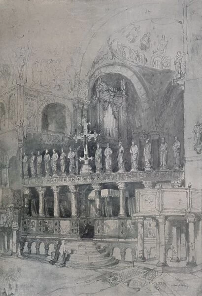 Interior of St. Mark s, c1830, (1925). Creator: Samuel Prout