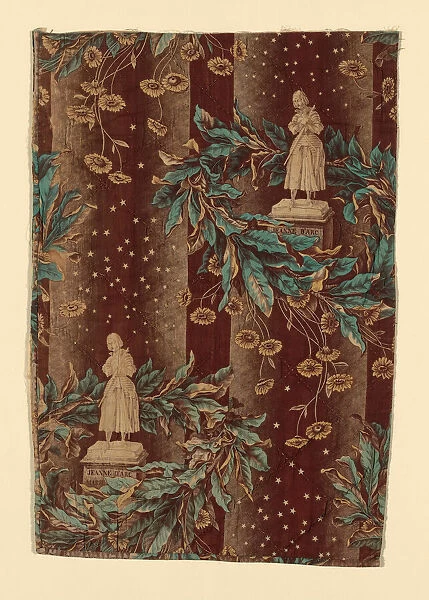 Jeanne d'Arc (Joan of Arc), (Furnishing Fabric), France, 1839 / 40. Creator: Unknown