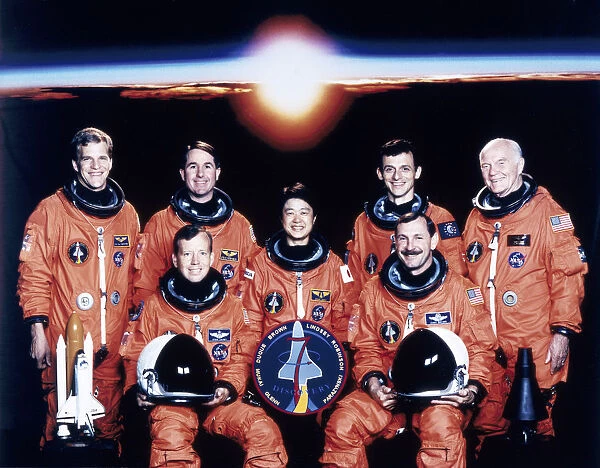 John Glenn and crew, June 1998