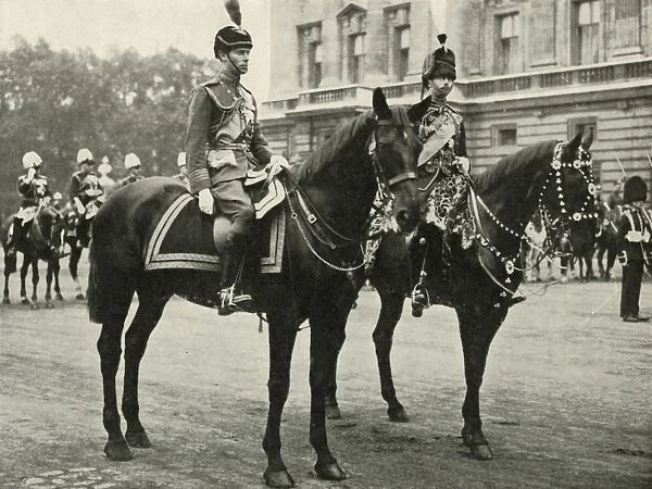 His Majesty with the Duke of Gloucester, at the Trooping the Colour, 1928, 1937