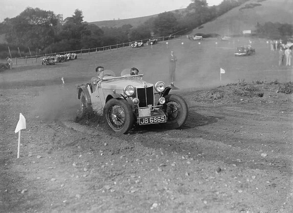 MG of L Welch of the Three Musketeers team at the Singer CC Rushmere Hill Climb, Shropshire 1935