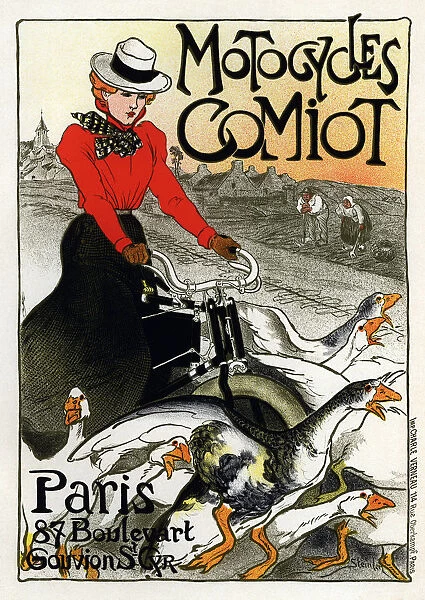 Motocycles Comiot (Advertising Poster), 1899. Artist: Steinlen, Theophile Alexandre (1859-1923)