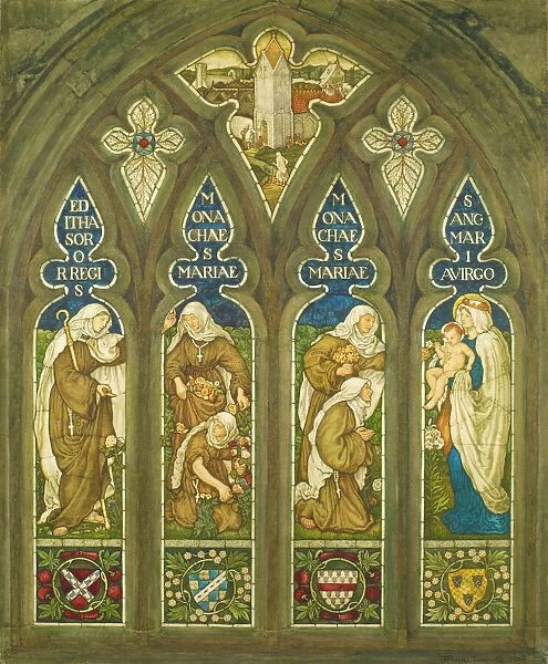 St Editha and the Nuns of St Mary, 1908. Creator: Thomas Matthews Rooke
