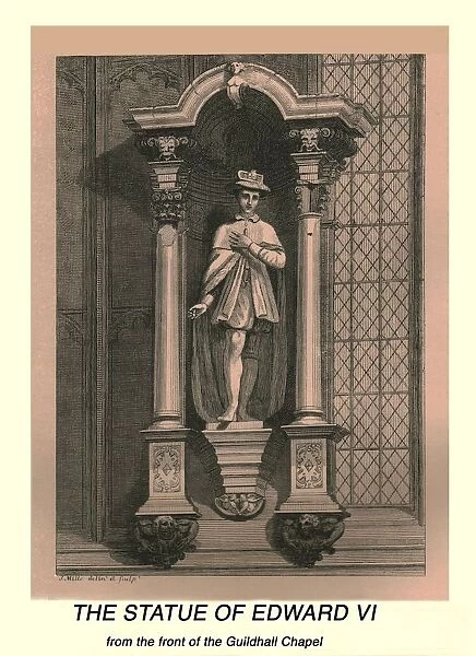 The Statue of Edward VI, 1886. Artist: J Mills