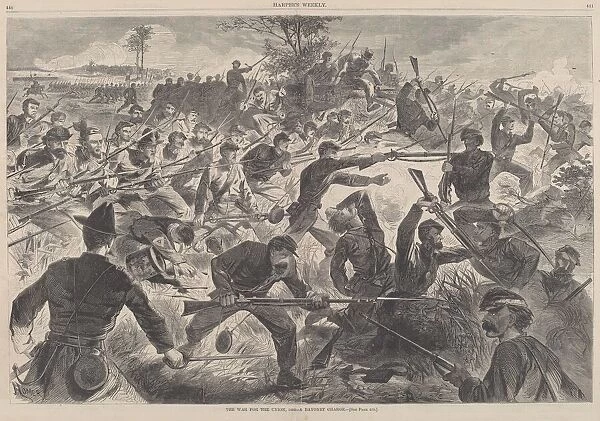 The War for the Union, 1862 - A Bayonet Charge, published 1862. Creator: Winslow Homer