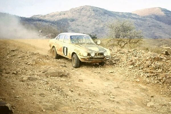 1976 World Rally Championship. Safari Rally, Kenya. 15-19 April 1976. Joginder Singh / David Doig (Mitsubishi Colt Lancer), 1st position. World Copyright: LAT Photographic Ref: 35mm transparency 76RALLY03