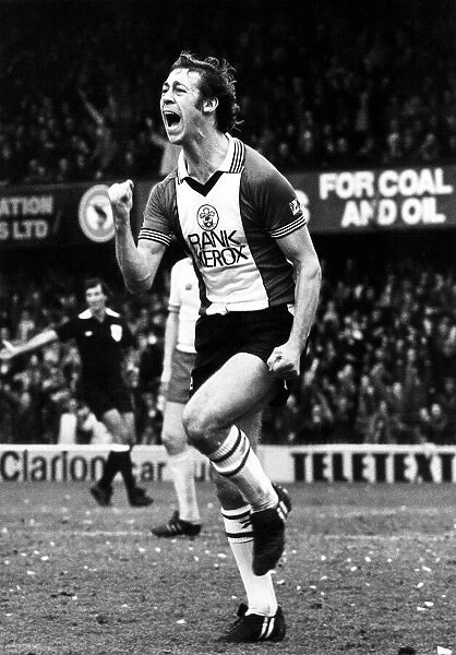 Charlie George Football Player for Southampton FC February 1981 celebrates after