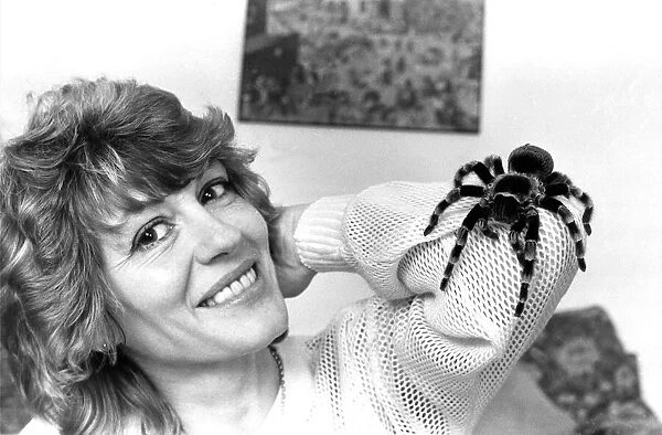 Dorothy Charizopoulos with a tarantula she is looking after for one of her former tenants