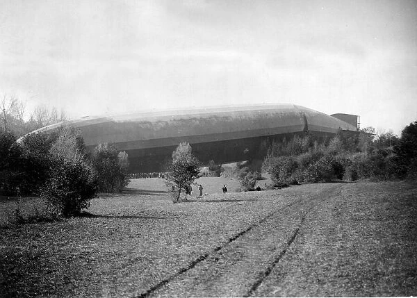 The near intact wreckage of Zeppelin airship L49 brought down in