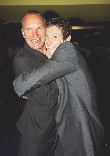 Nick Moran with Sting at film premier August 1998 of Lock Stock