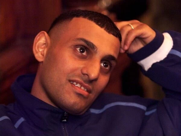 Prince Naseem WBO Featherweight Champion March 1999 at the Press Conference at