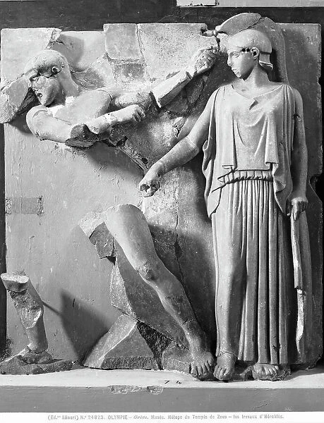 Metope of the Temple of Zeus, in the Museum at Olympia