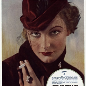 Advert for Craven A cigarettes 1935