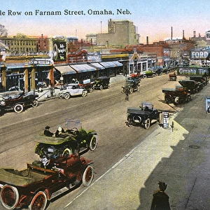 Automobile Row, Farnam Street, Omaha, Nebraska, USA