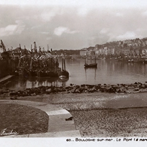 Boulogne-sur-Mer, France - The Harbour (at low tide)