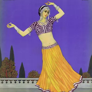 Cover of Dance Magazine, April 1927 featuring Madame Laurka in an Indian Nautch dance