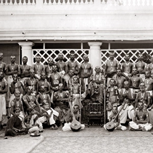 Group of priests, India, circa 1880s