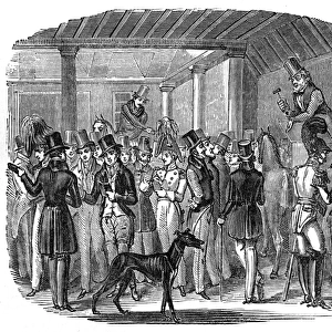 Illustration, Tattersalls after the Derby Race