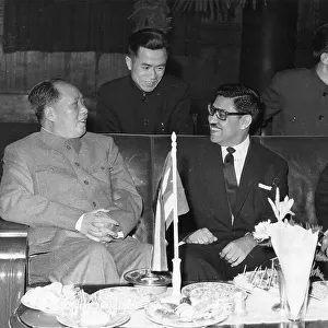 Mao Zedong, Chinese Communist leader, with visitors