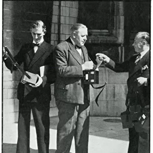 Polish national Mr Hutton offering gas mask cases 1939