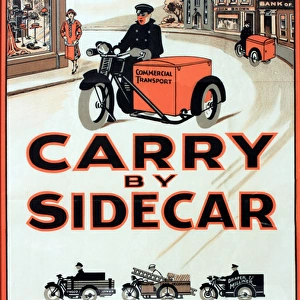 Poster, Carry by Sidecar, commercial transport