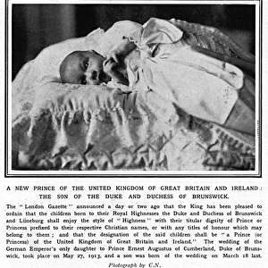 Prince Ernst August of Hanover as a baby, WW1