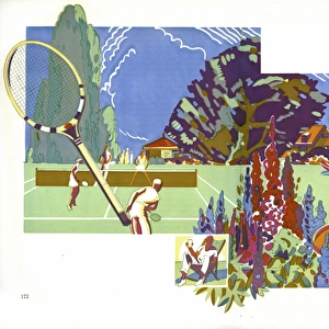 Print Users Yearbook -- tennis match