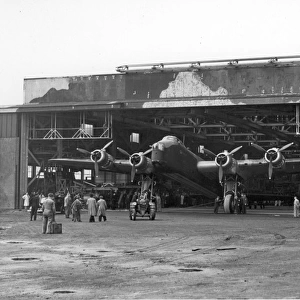 The roll out of the first Belfast-built Short Stirling N600