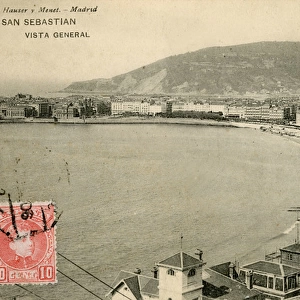 San Sebastian, Basque Region, Spain - General View of Bay